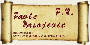 Pavle Mašojević vizit kartica